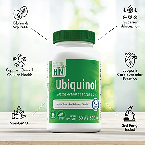 Foto 4 pulgar | Suplemento Health Thru Nutrition Ubiquinol 300 Mg Coq-10 60 S - Venta Internacional.