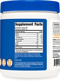 Foto 4 | Aceite Mct En Polvo Nutricost Premium 227 G, Cetocetosis Cetogénico - Venta Internacional.