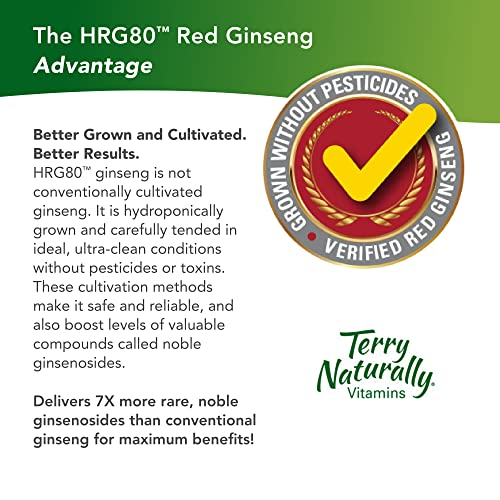 Foto 5 pulgar | Suplemento Terry Naturally Hrg80 Red Ginseng Energy 30 Cápsulas - Venta Internacional.
