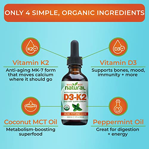 Foto 3 | Complemente, Por Qué No, Vitamina D3 K2 Orgánica Natural, 5000 Ui - Venta Internacional.