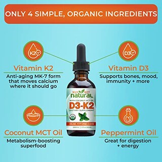 Foto 3 | Complemente, Por Qué No, Vitamina D3 K2 Orgánica Natural, 5000 Ui - Venta Internacional.