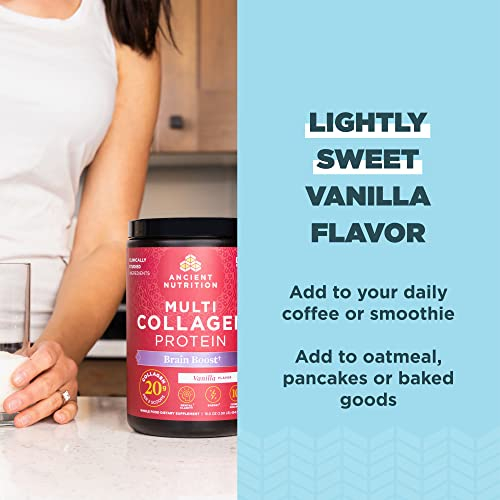 Foto 4 pulgar | Colágeno En Polvo Ancient Nutrition Brain Boost Vanilla 45 Ser - Venta Internacional.
