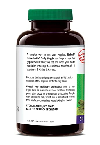 Foto 4 pulgar | Suplemento Natrol Juicefestiv Daily Fruits & Veggies 180 Tabletas - Venta Internacional.