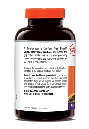 Foto 7 | Suplemento Natrol Juicefestiv Daily Fruits & Veggies 180 Tabletas - Venta Internacional.