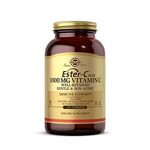 Suplemento Solgar Ester-c Plus de 1000 mg de Vitamina C 180 Comprimidos - Venta Internacional