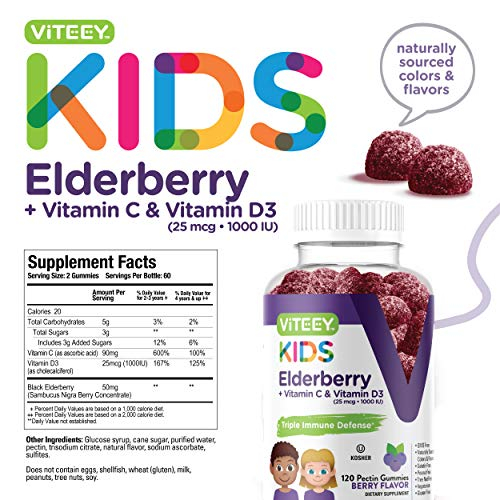 Foto 5 pulgar | Gomitas de Saúco Negro Viteey Sambucus para Niño - Venta Internacional.