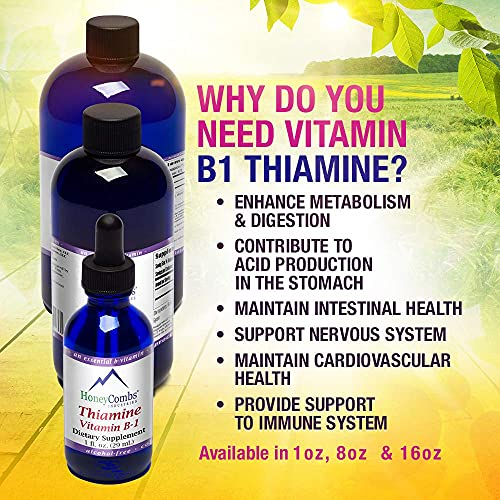 Foto 5 pulgar | Gotas De Vitamina B1 (tiamina) en Forma fe Panales de Abeja 240 ml Veganas Sin OGM - Venta Internacional