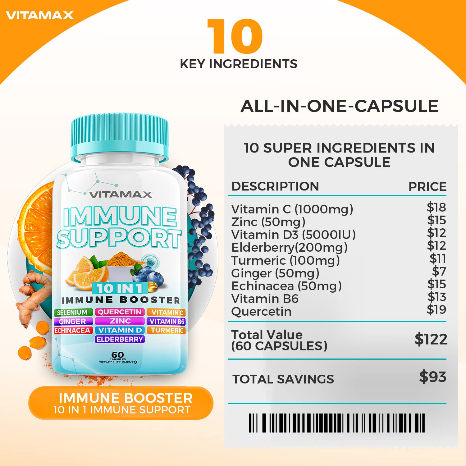 Foto 4 pulgar | Complemente Vitamax para el Sistema Inmunitario con Saúco D3 - Venta Internacional