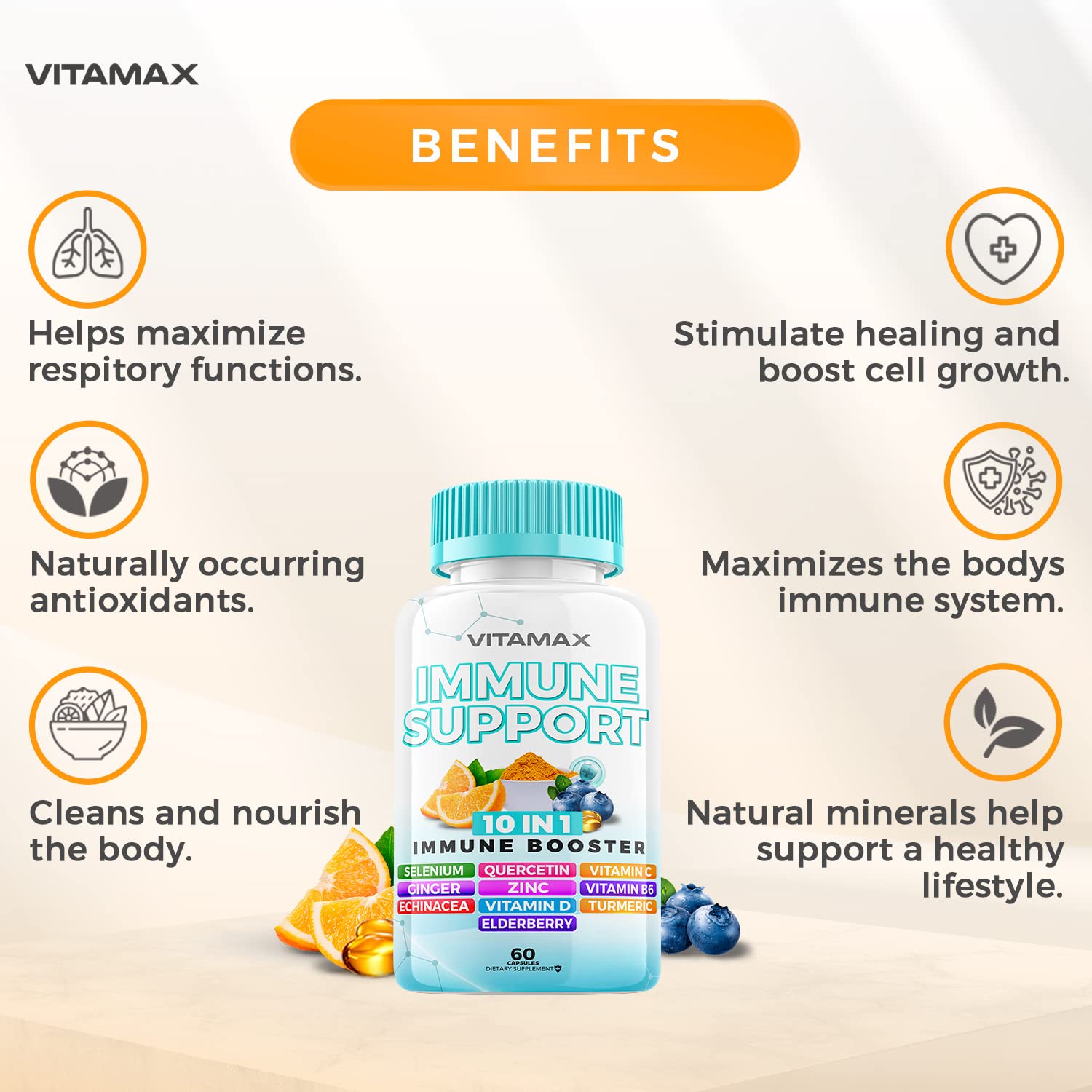 Foto 7 pulgar | Complemente Vitamax para el Sistema Inmunitario con Saúco D3 - Venta Internacional