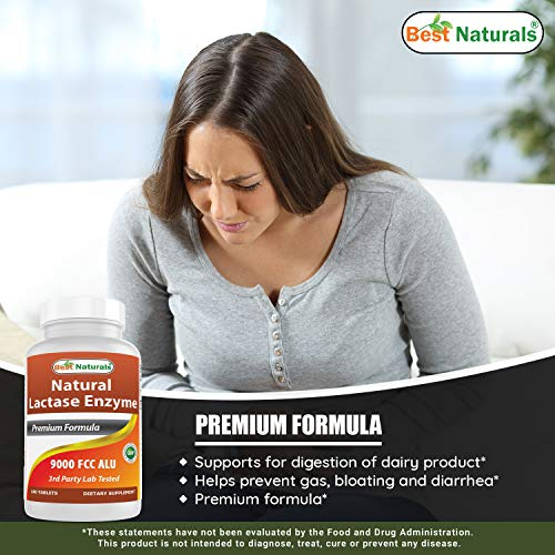 Foto 5 pulgar | Tabletas para Aliviar la Intolerancia a la Lactosa Best Naturals 180 Tabletas - Venta Internacional