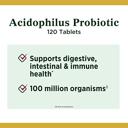 Foto 3 pulgar | Suplemento Nature's Bounty Probiotic Acidophilus 3 Frascos con 120 Comprimidos C/U - Venta Internacional