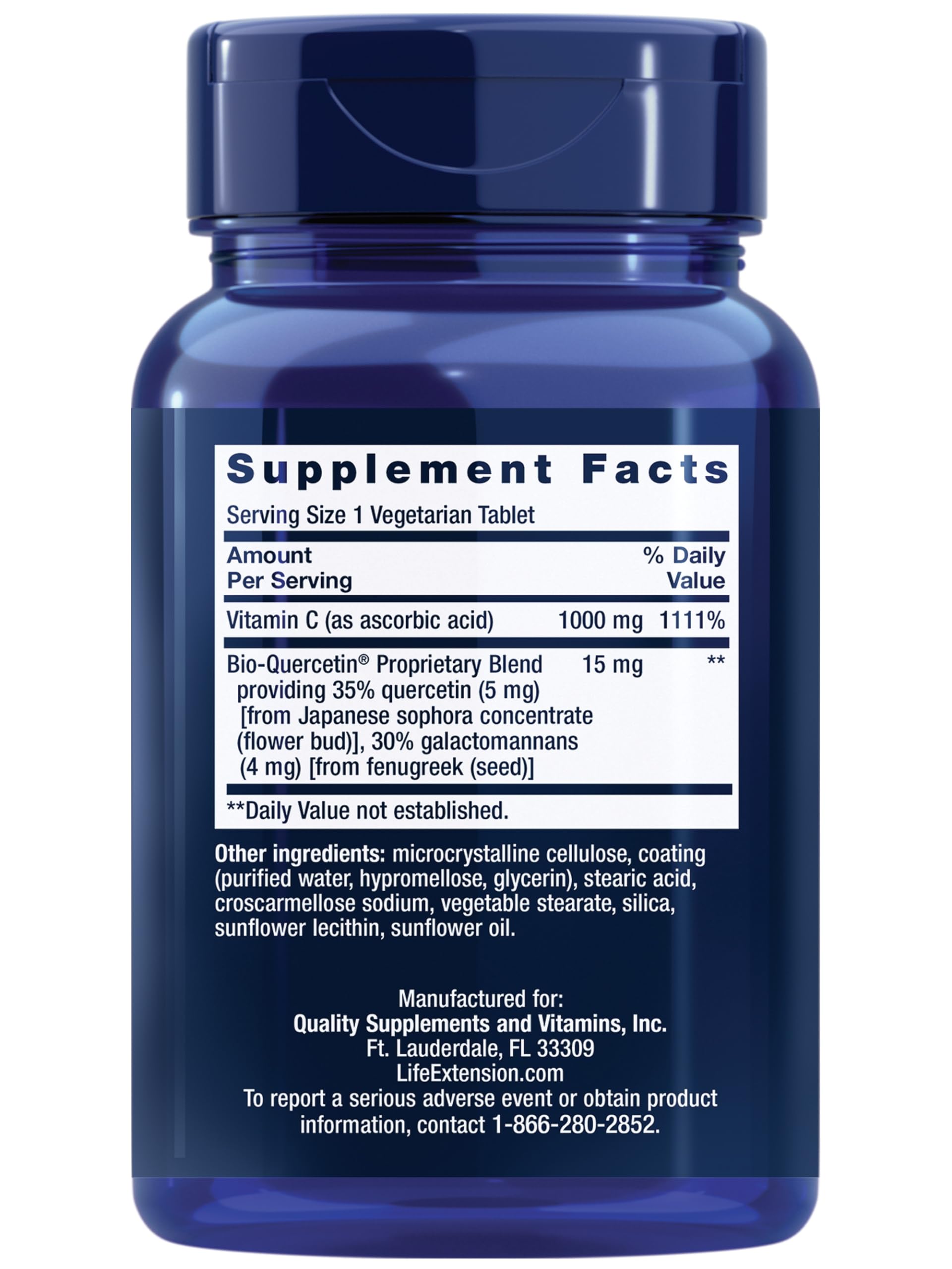 Foto 3 pulgar | Suplemento de Vitamina C Life Extension 1000 mg con Bioquercetina - Venta Internacional