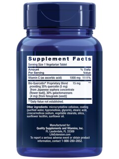 Foto 2 | Suplemento de Vitamina C Life Extension 1000 mg con Bioquercetina - Venta Internacional