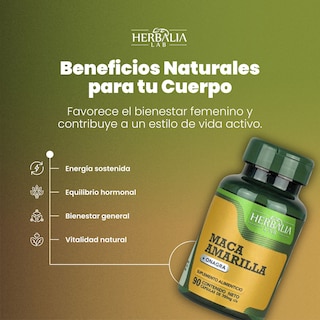 Foto 5 | Suplemento Alimenticio Maca Amarilla y Onagra de Herbalia Lab