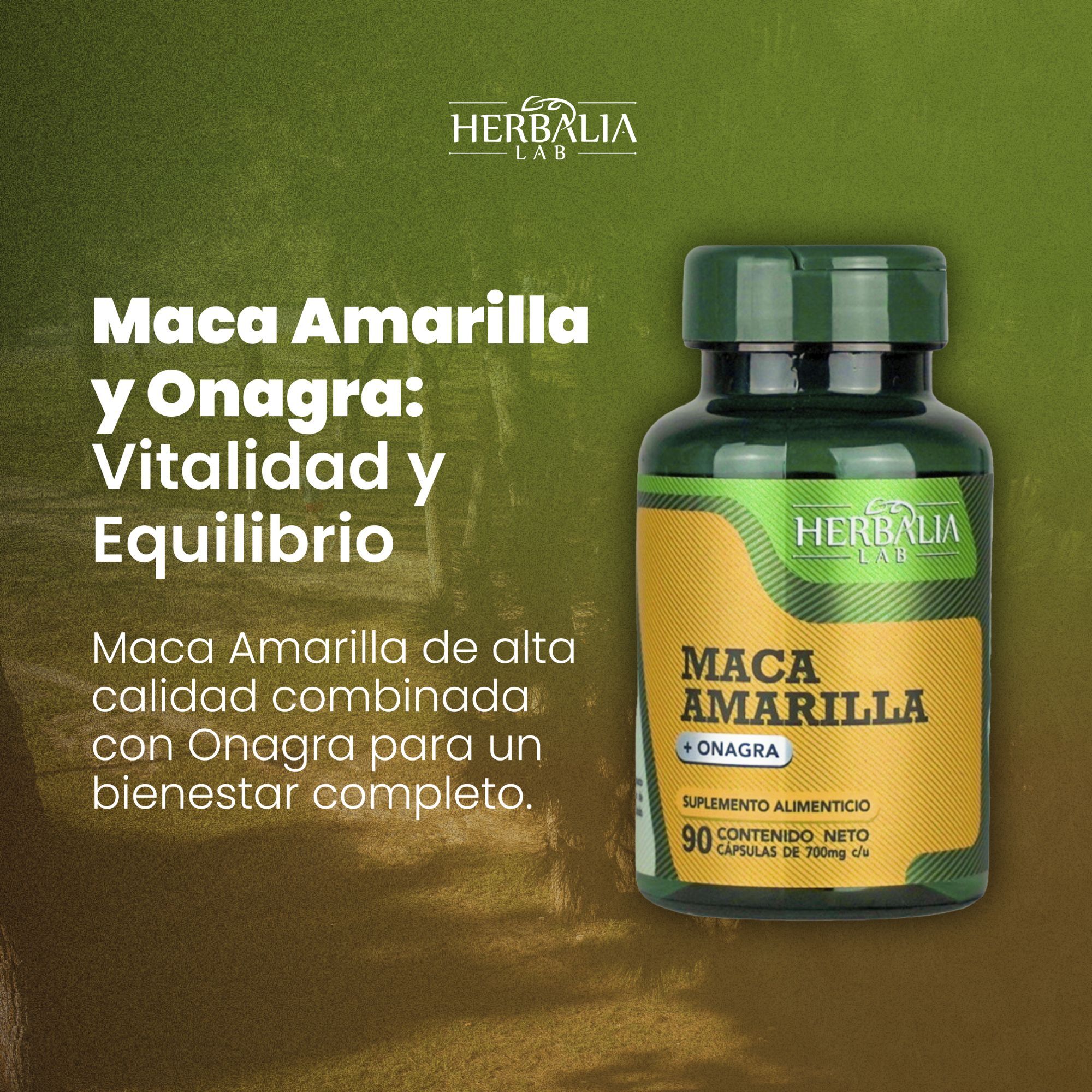 Foto 9 pulgar | Suplemento Alimenticio Maca Amarilla y Onagra de Herbalia Lab