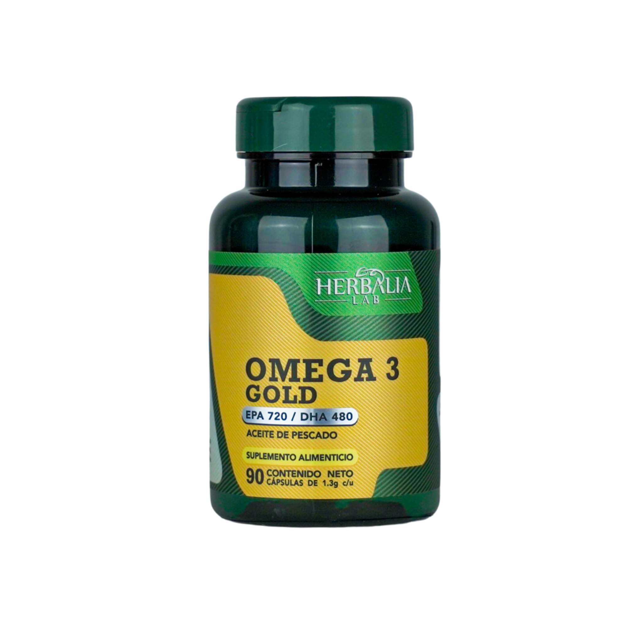 Foto 2 pulgar | Omega 3 Gold de Alta Potencia EPA 180 DHA 120 de Herbalia Lab