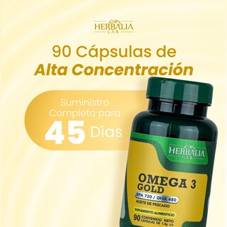 Foto 4 | Omega 3 Gold de Alta Potencia EPA 180 DHA 120 de Herbalia Lab