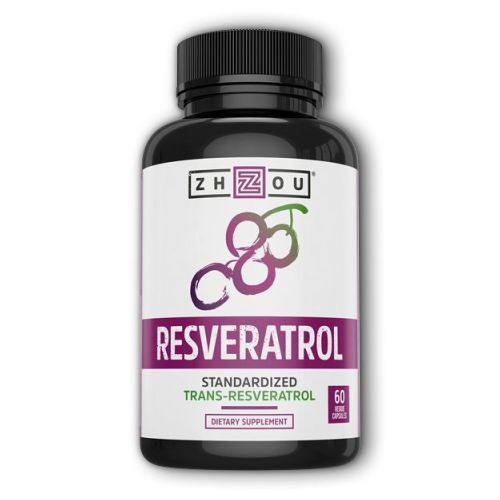 Foto 2 pulgar | Suplemento de Resveratrol Zhou Nutrition 4 Frascos de 60 Cápsulas Vegetarianas C/U - Venta Internacional