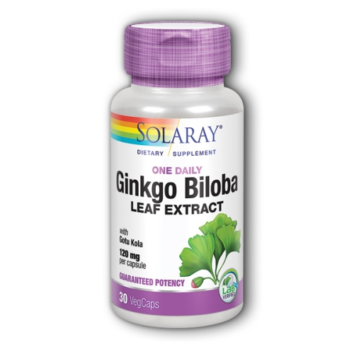 Foto 2 pulgar | Suplemento de Extracto de Hoja de Ginkgo Biloba de Solaray 30 Cápsulas X 4 - Venta Internacional