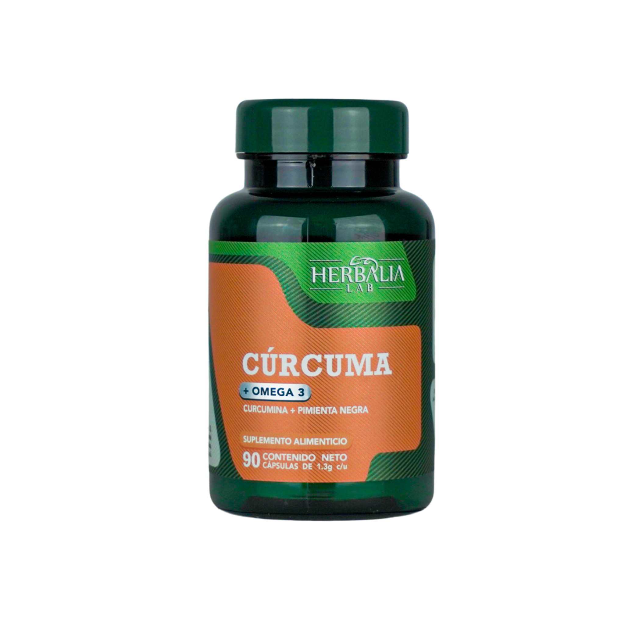 Foto 2 pulgar | Curcumina Potenciada con Pimienta Negra y Omega 3 Herbalia Lab