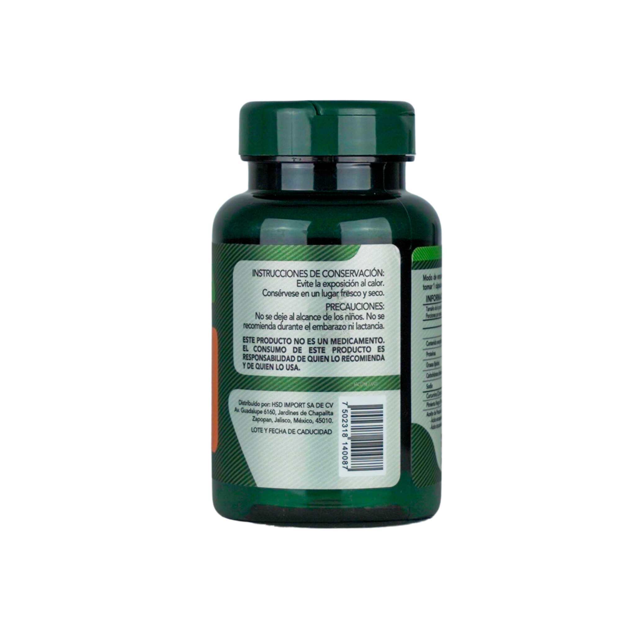 Foto 4 pulgar | Curcumina Potenciada con Pimienta Negra y Omega 3 Herbalia Lab