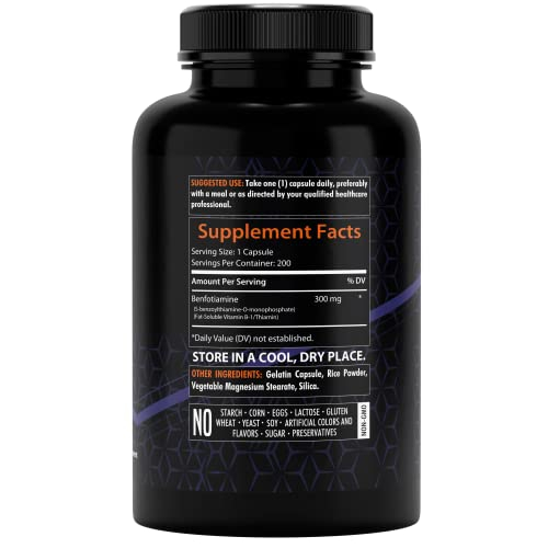 Foto 3 pulgar | Suplemento Healthfare Benfotiamina 300 Mg 200 Cápsulas - Venta Internacional