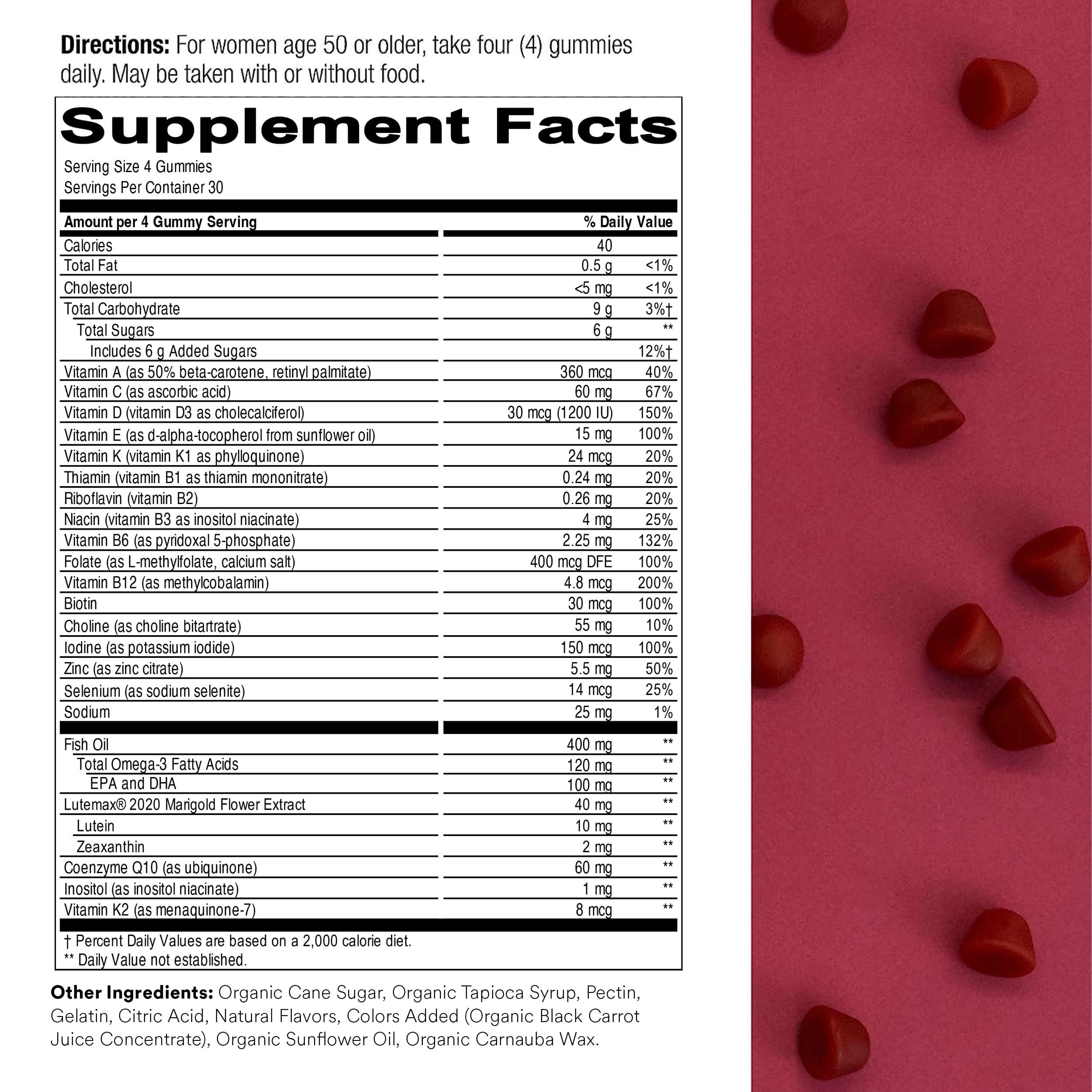 Foto 3 pulgar | Gominolas Multivitamínicas Smartypants para Mujeres Mayores de 50 Años con Aceite de Pescado Omega 3 - Venta Interna