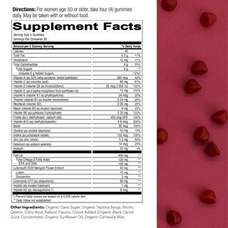 Foto 2 | Gominolas Multivitamínicas Smartypants para Mujeres Mayores de 50 Años con Aceite de Pescado Omega 3 - Venta Interna