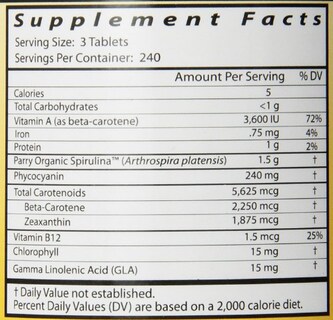 Foto 5 | Suplemento Tabletas de Espirulina Healthy Origins 500 Mg 720 Unidades - Venta Internacional