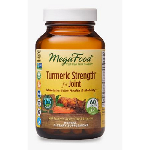 Suplemento Megafood Turmeric Strength para Articulaciones 60 Comprimidos X 4 - Venta Internacional