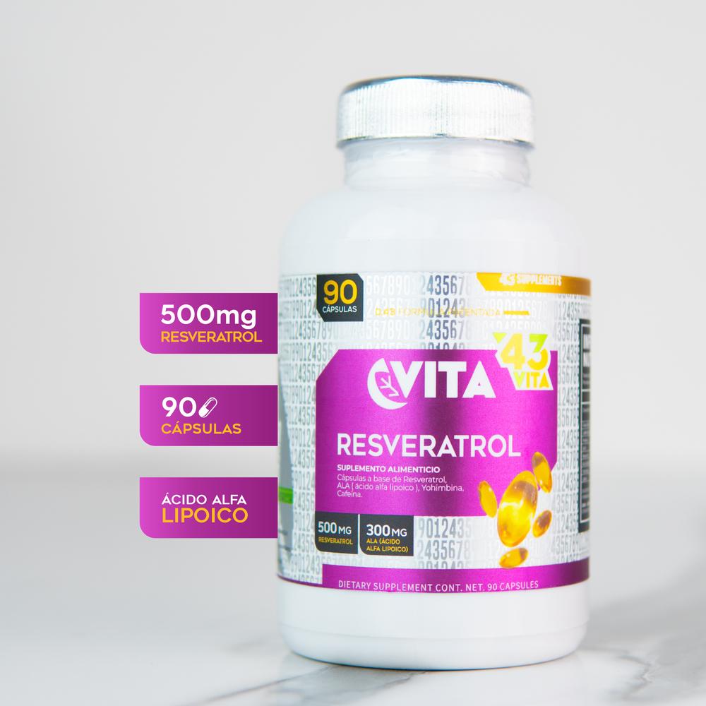 Foto 3 | Suplemento Resveratrol Acido Alfa Lipóico 90 Cápsulas Vita 43 Supplements