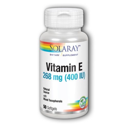 Foto 2 pulgar | Complemente 50 Cápsulas Blandas de Vitamina E De Solaray con Tocoferol Mixto - Venta Internacional