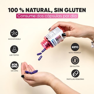 Foto 4 | Cápsulas con Colágeno Y Biotina MultiBlue - 60 Unidades