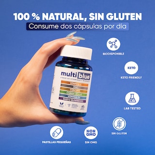 Foto 4 | Suplemento MultiBlue con Vitamina C Zinc Y Cúrcuma - 60 Cápsulas