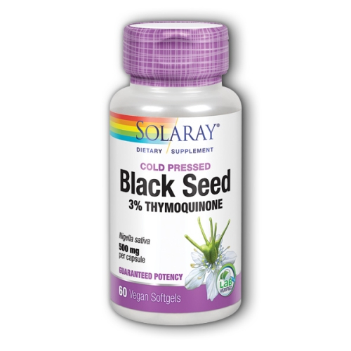 Foto 2 pulgar | Suplemento de Extracto de Semilla Negra Solaray 3% de Timoquinona 60 Softgels - Venta Internacional