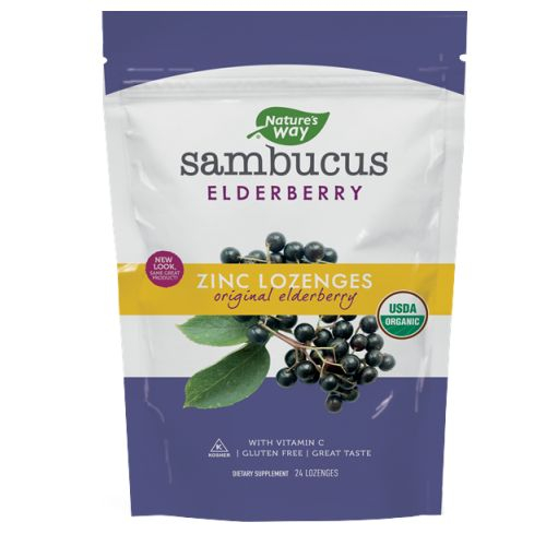 Suplemento Nature's Way Sambucus, Pastilla De Zinc Orgánico 24 - Venta Internacional