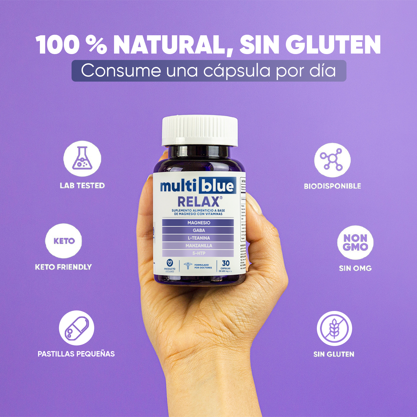 Foto 4 | Suplemento Multiblue Relax de 30 Cápsulas