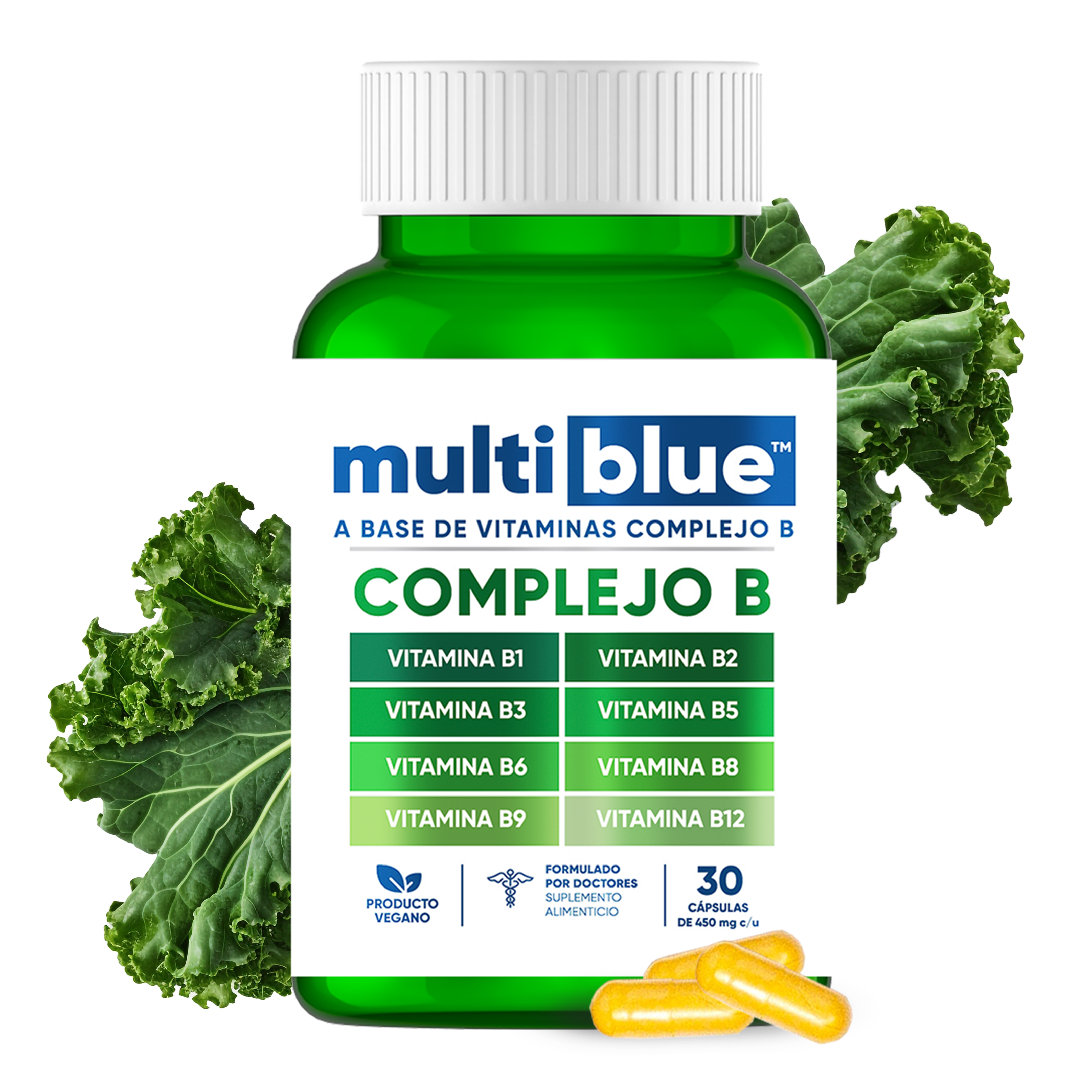 Foto 1 | Suplemento Multiblue Complejo B de 30 Cápsulas