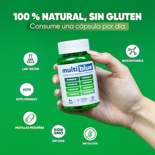 Foto 4 | Suplemento Multiblue Complejo B de 30 Cápsulas