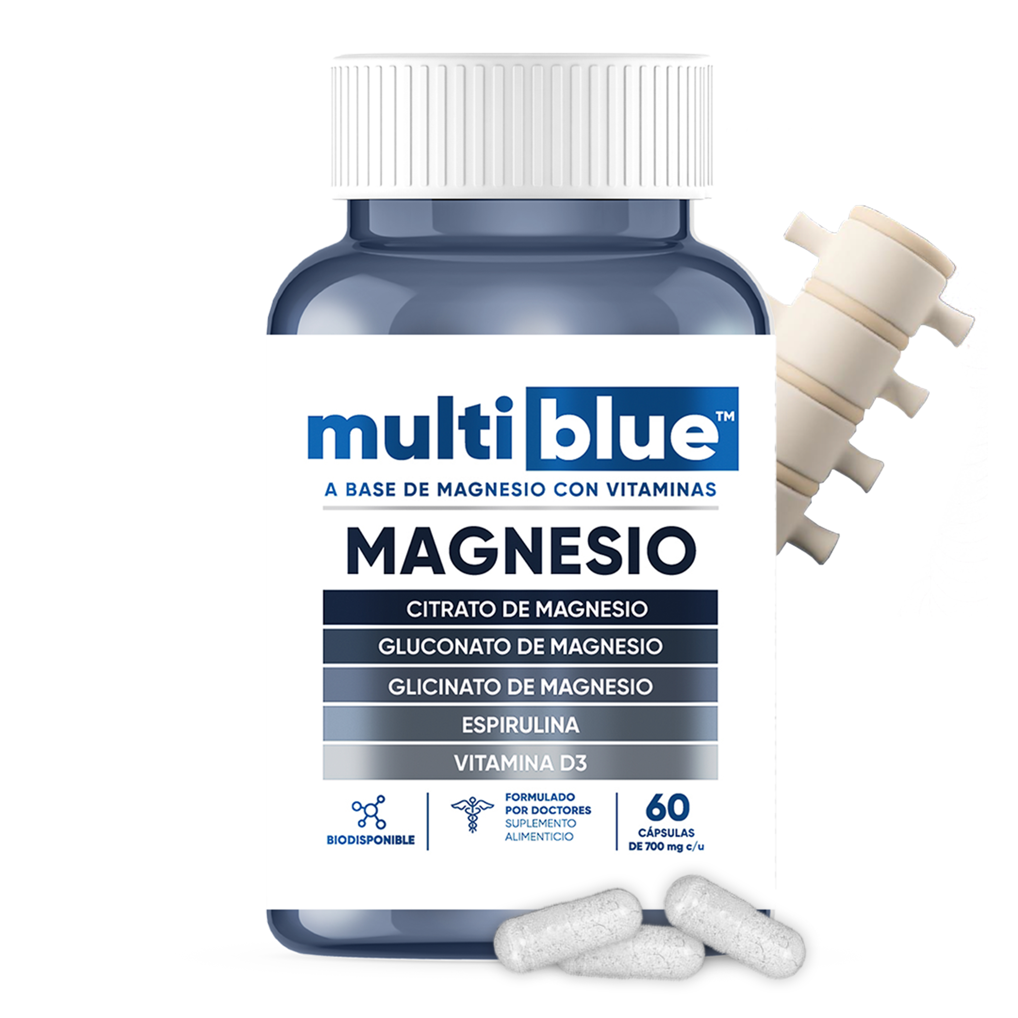 Suplemento Multiblue Magnesio de 60 Cápsulas
