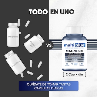 Foto 5 | Suplemento Multiblue Magnesio de 60 Cápsulas