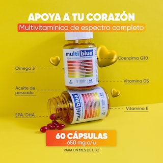 Foto 2 | Suplemento Multiblue Omega 3 de 60 Cápsulas