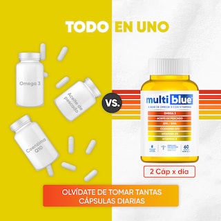 Foto 5 | Suplemento Multiblue Omega 3 de 60 Cápsulas