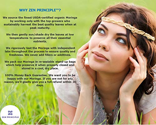 Foto 2 | Polvo De Hojas De Moringa Oleifera Zen Principle 454 G - Venta Internacional.