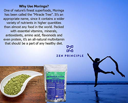 Foto 4 pulgar | Polvo De Hojas De Moringa Oleifera Zen Principle 454 G - Venta Internacional.