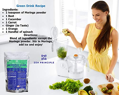 Foto 6 | Polvo De Hojas De Moringa Oleifera Zen Principle 454 G - Venta Internacional.