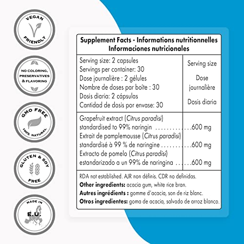 Foto 4 pulgar | Suplemento De Extracto De Pomelo Supersmart 600 Mg 60 Cápsulas - Venta Internacional.