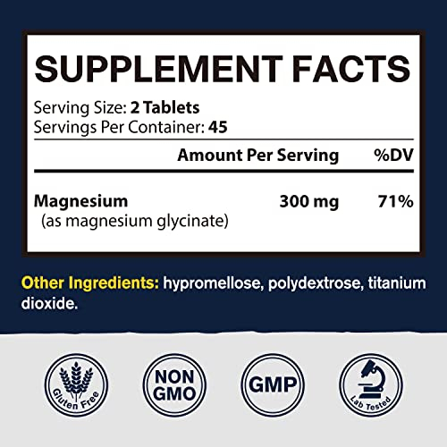 Foto 3 pulgar | Suplemento Vitacook Vitacook Glicinato De Magnesio 300 Mg 90 Ta - Venta Internacional.