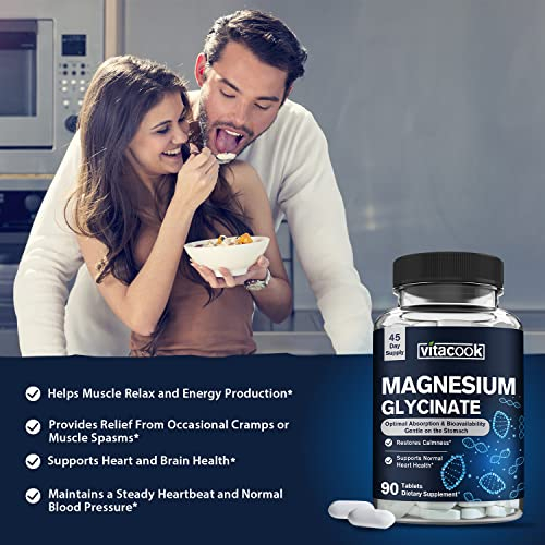 Foto 3 | Suplemento Vitacook Vitacook Glicinato De Magnesio 300 Mg 90 Ta - Venta Internacional.