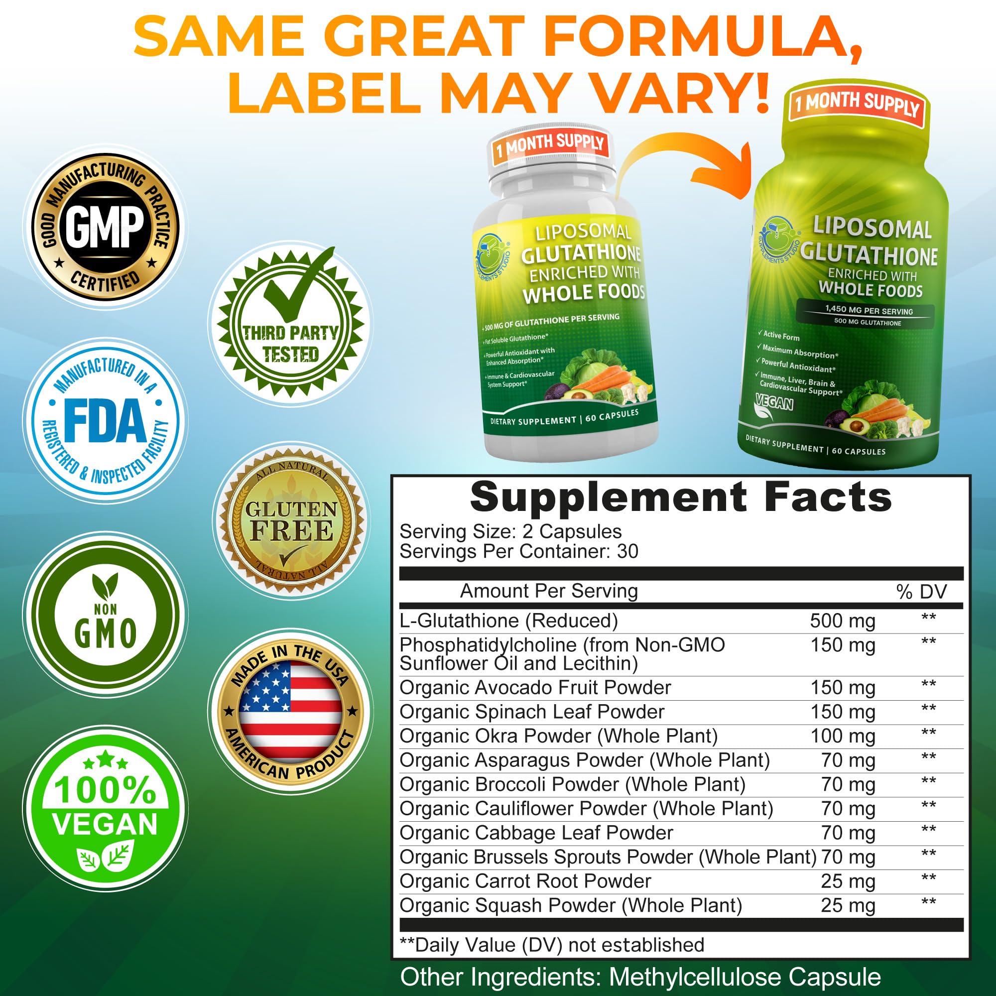 Foto 6 pulgar | Suplemento > Suplementos > Glutatión Liposomal Studio, 500 Mg - Venta Internacional.
